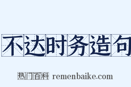 不达时务造句是什么意思的图片